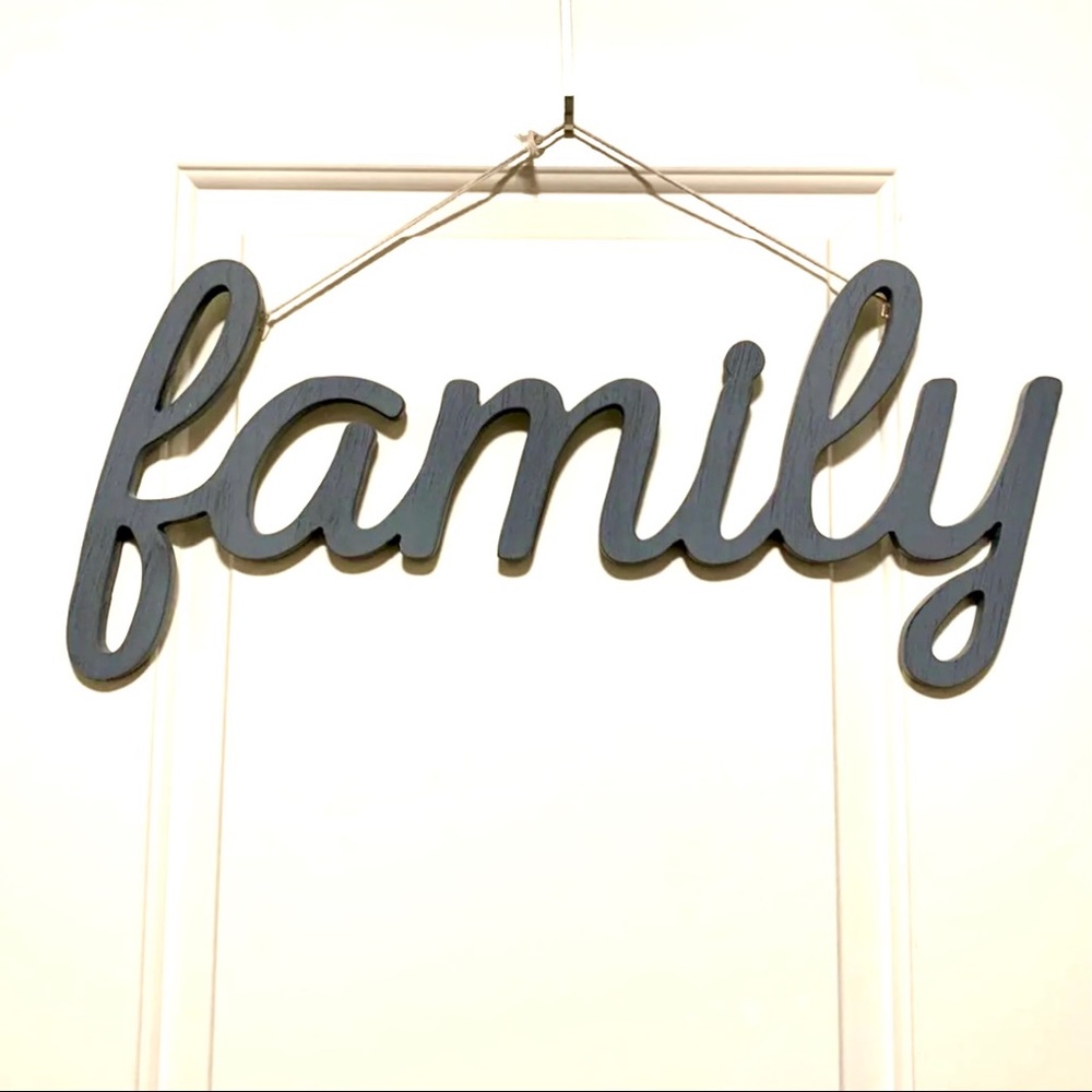 Script Wood Family Sign - Picture 3 of 3